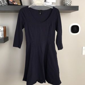 DONATING TOMORROW H&M navy blue skater dress M